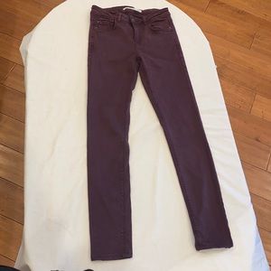 Zara Maroon Skinny Jeans